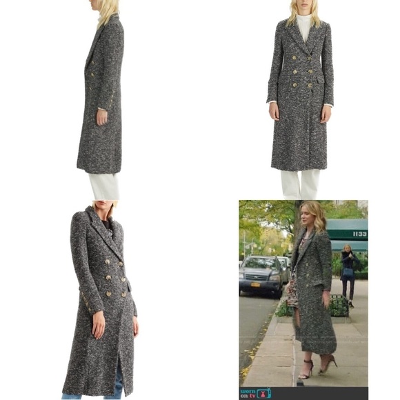 Isabel Marant Etoile Overton Boucle Alpaca Wool Double Breasted Coat Gray XS - Picture 14 of 16